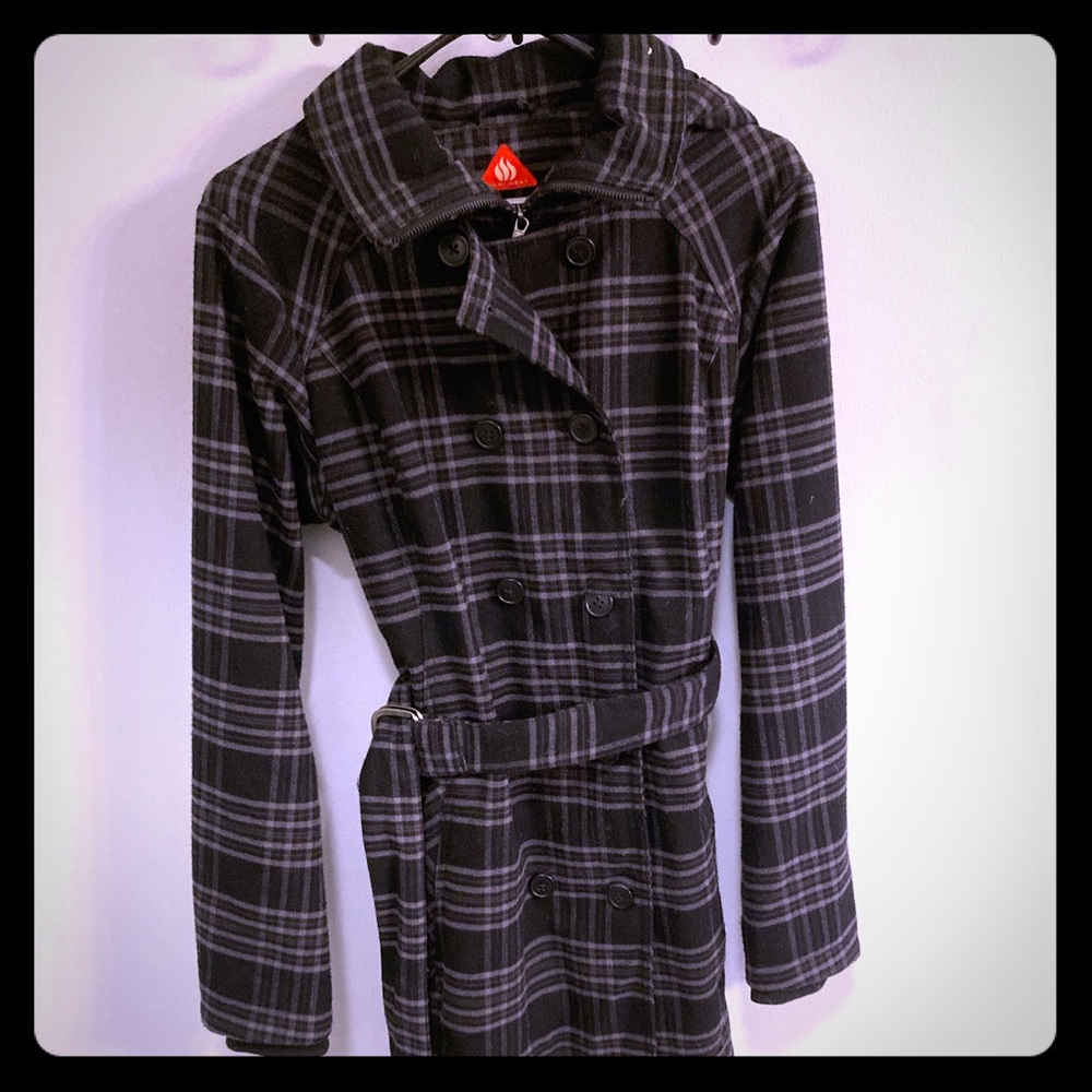 Columbia belted, hooded trench coat